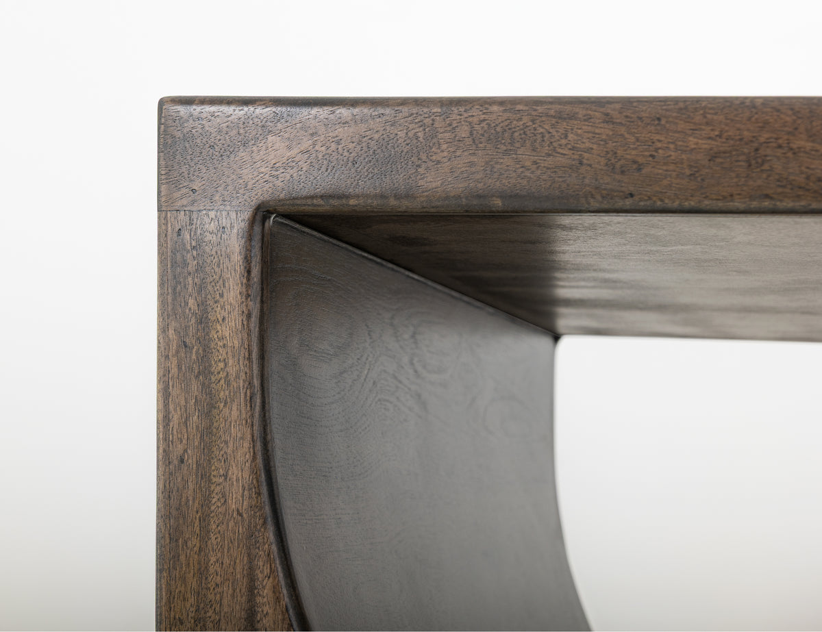 Dark Mezquite End Table, Black, Wooden
