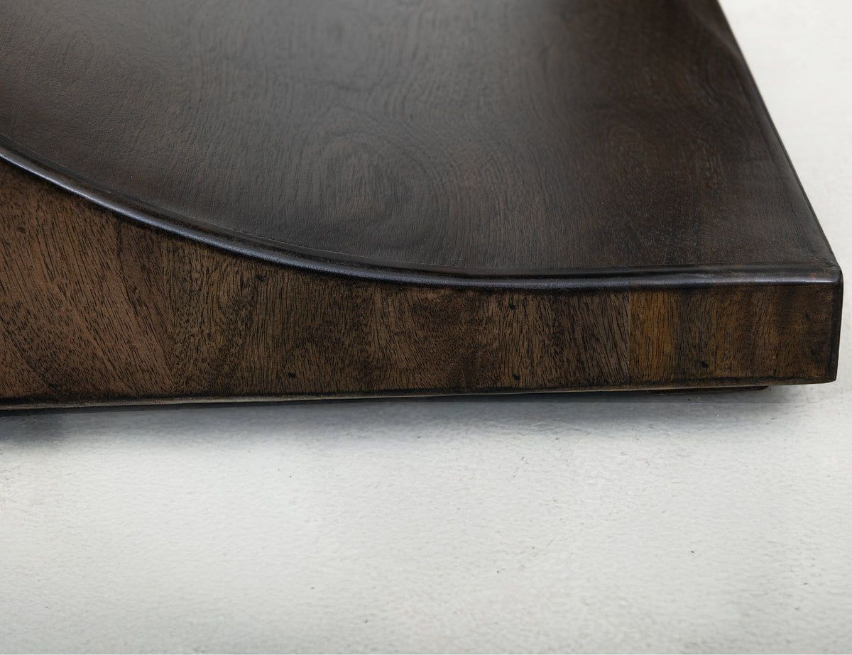 Dark Mezquite End Table, Black, Wooden