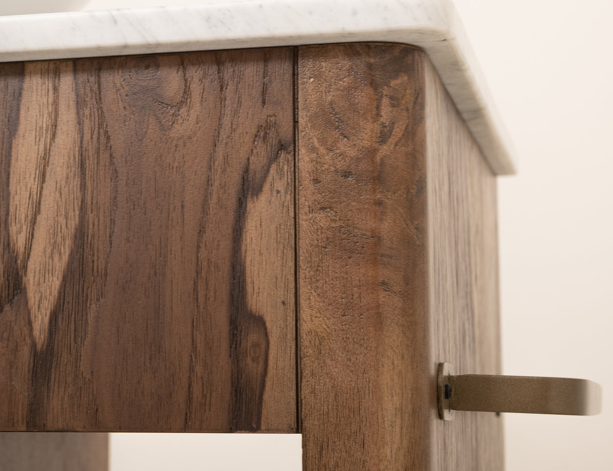 Balam Bathroom Vanity Base, Brown, 1 Door & 1 Shelf Bathroom Server Base (sink and faucets are not included)