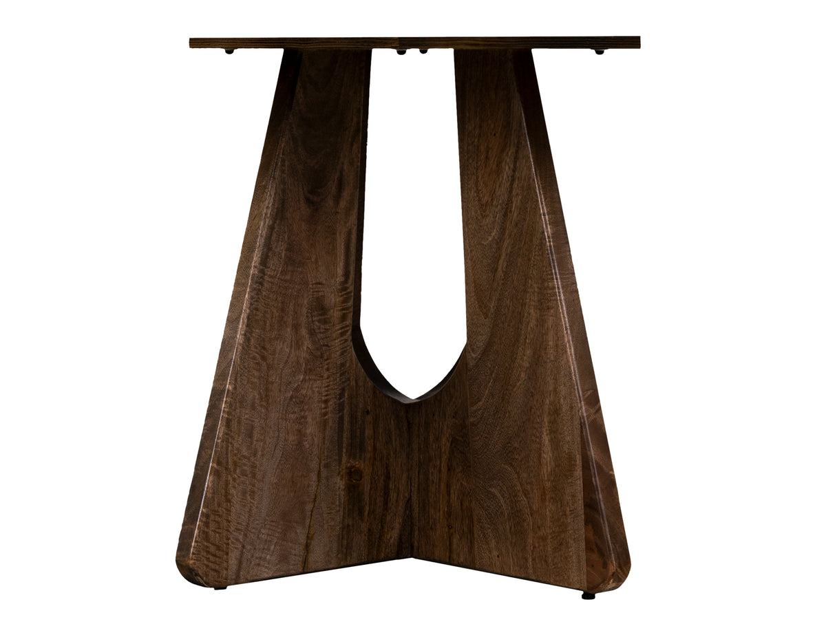 Zaphiro Round Table, Brown, Cross Table Base