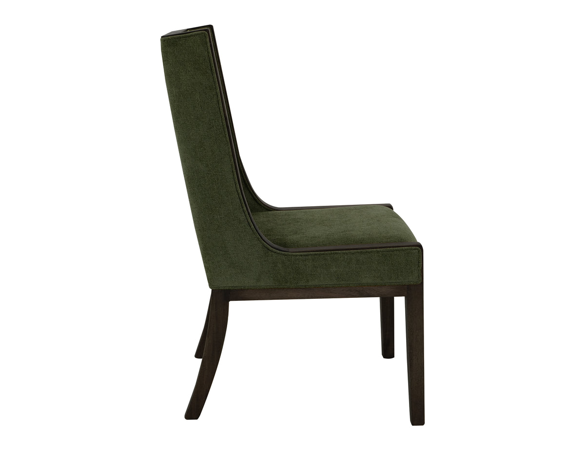 Dark Mezquite Upholstered Chair, Black