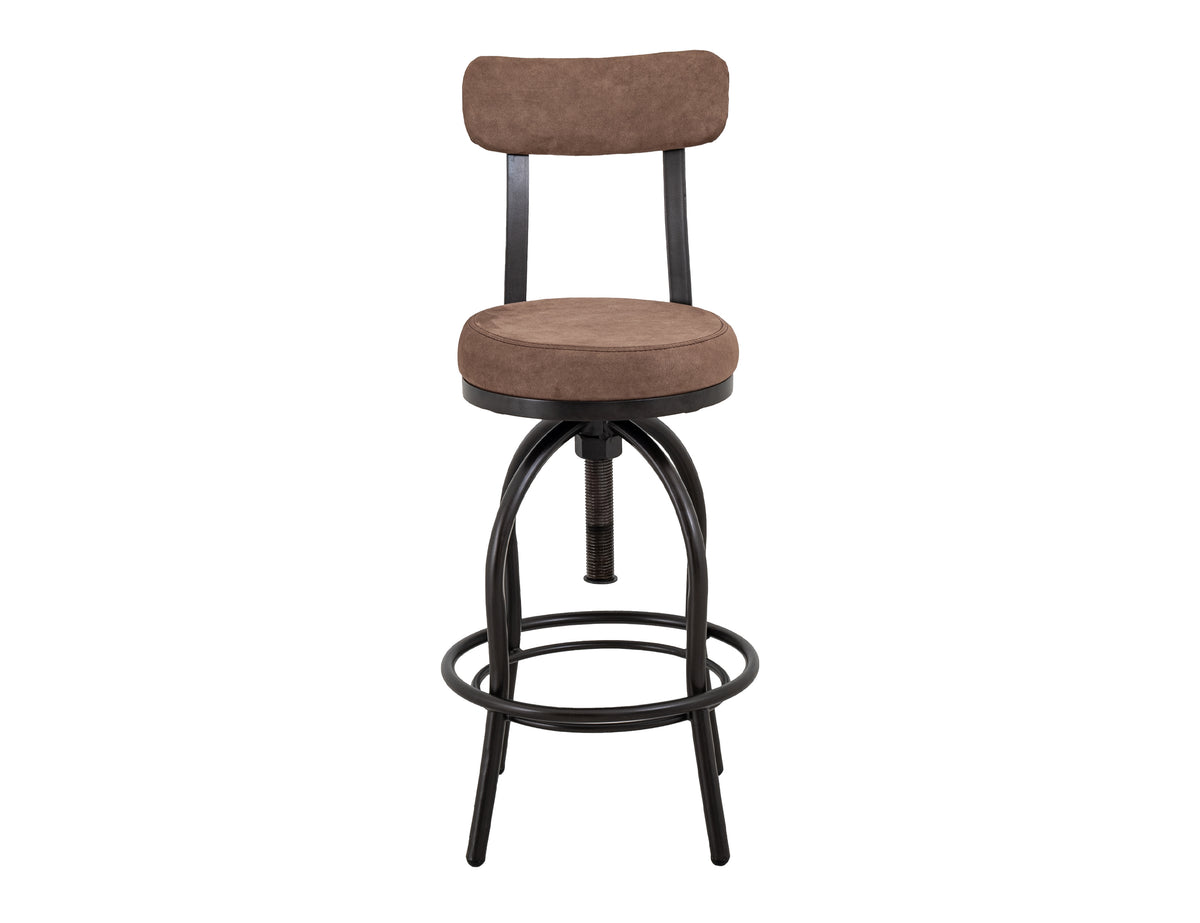 Altea Upholstered Barstool, Upholstered Adjustable 24-30" Swivel Iron Base Barstool - IUP817-BST2430-239