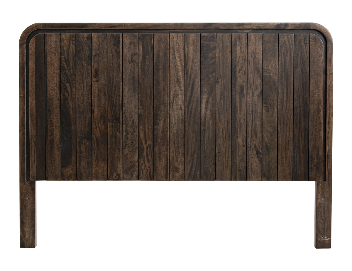 Dark Mezquite Headboard, Black, 5/0 Queen Platform