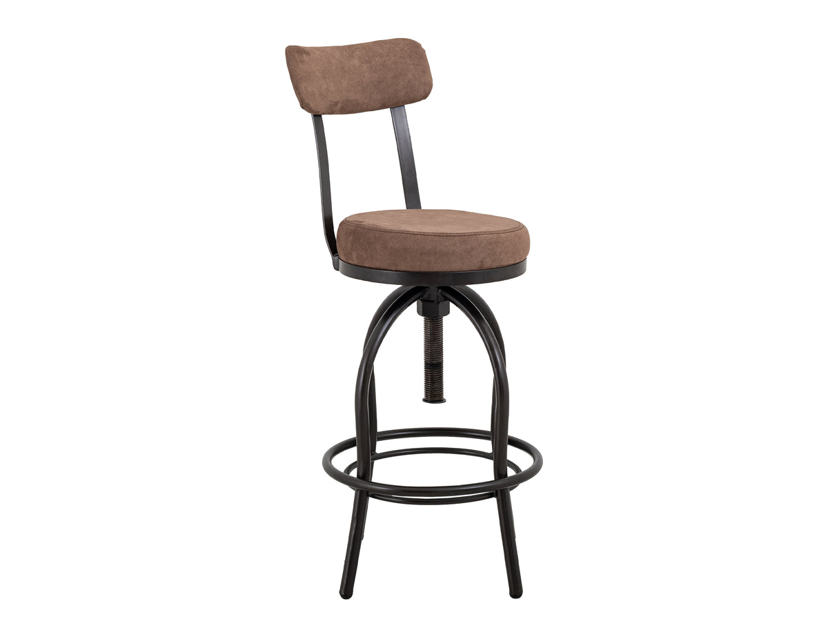 Altea Upholstered Barstool, Upholstered Adjustable 24-30" Swivel Iron Base Barstool - IUP817-BST2430-239