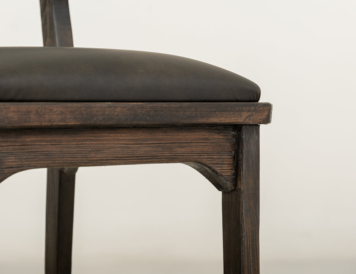 Balam Upholstered Barstool, Black, 24"