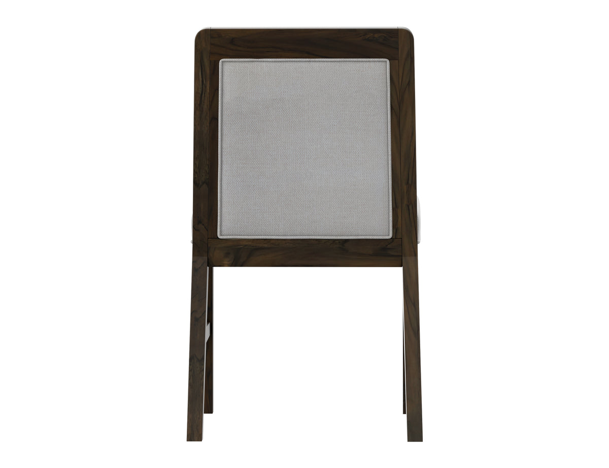 Dark Mezquite Upholstered Chair, Black, Wooden Chair - IFD6631CHU