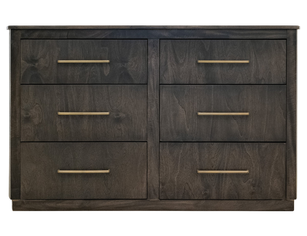 Dark Mezquite Dresser, Black, 6 Drawer - IFD6632DSR