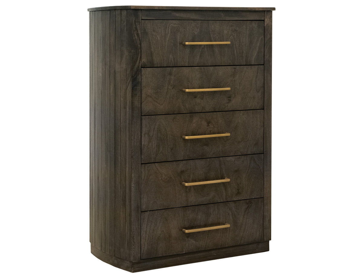 Dark Mezquite Chest, Black, 5 Drawer - IFD6632CHT