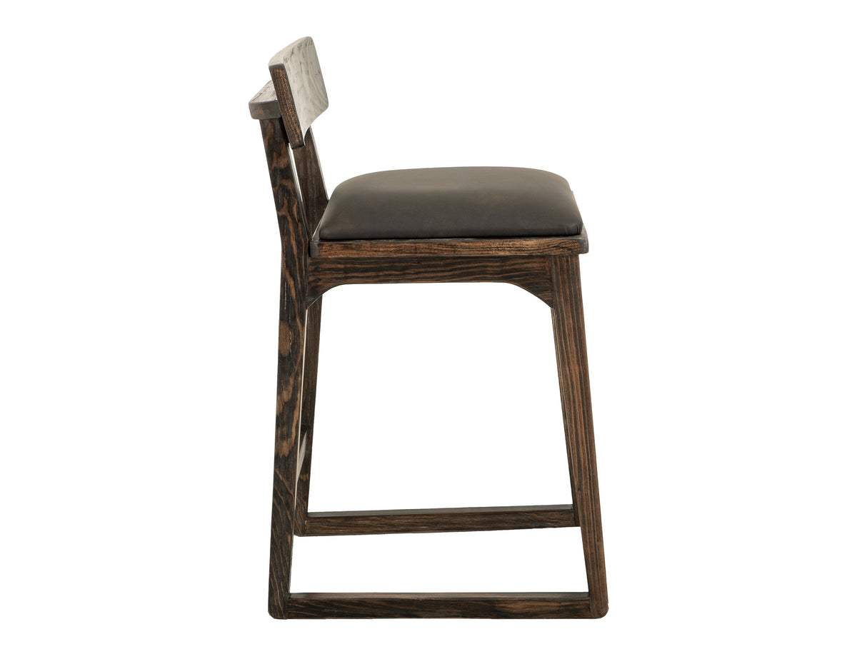Black Balam Upholstered Barstool, Black, 30" - IUP442-BST30-216