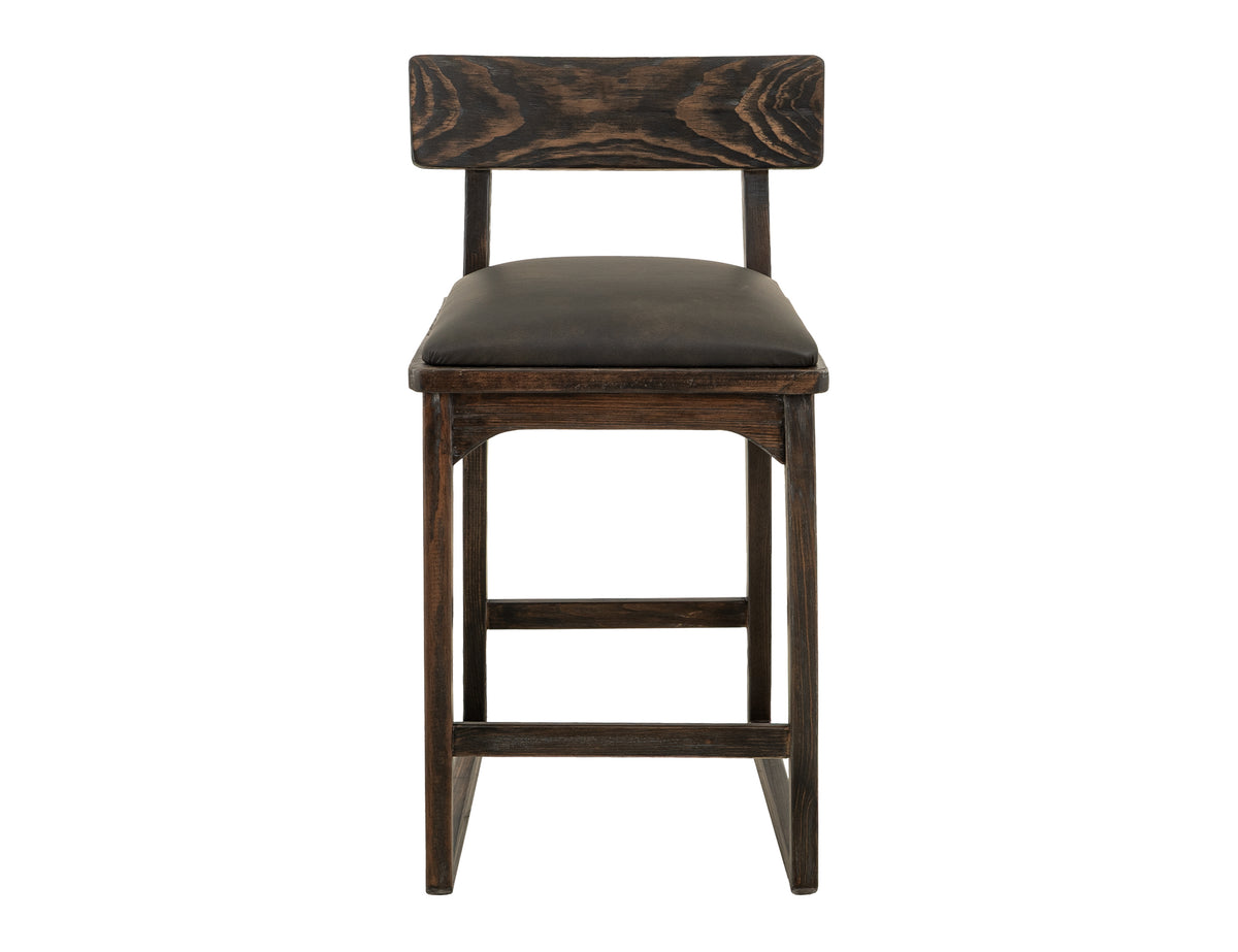 Black Balam Upholstered Barstool, Black, 30" - IUP442-BST30-216