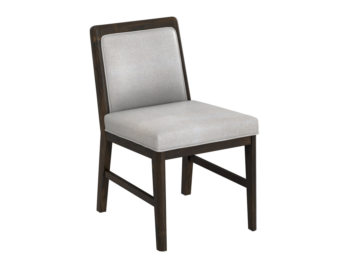 Dark Mezquite Upholstered Chair, Black, Wooden Chair - IFD6631CHU