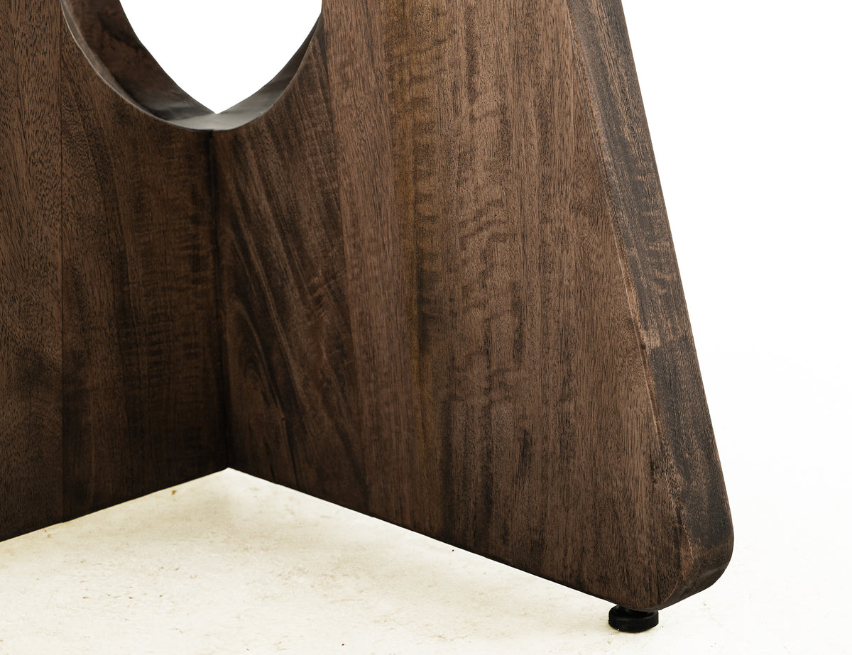 Balam Round Table, Brown, Cross Table Base