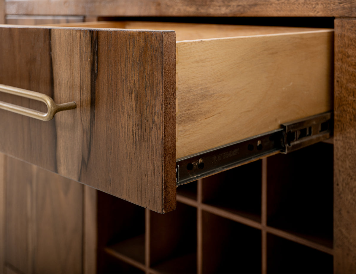 Balam Bar, Brown, 1 Drawer & 2 Door
