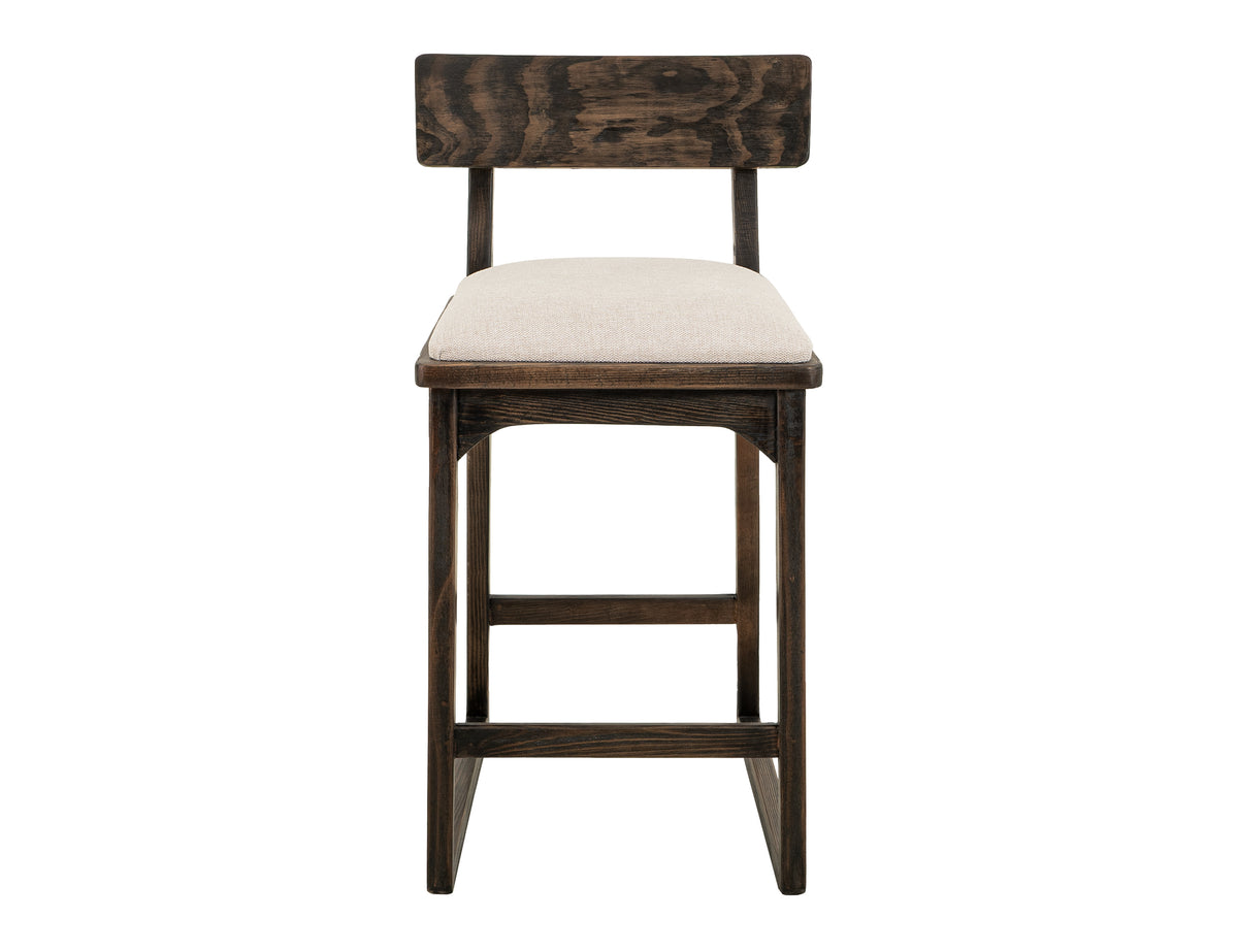 Black Balam Upholstered Barstool, Black, 30" - IUP442-BST30-161