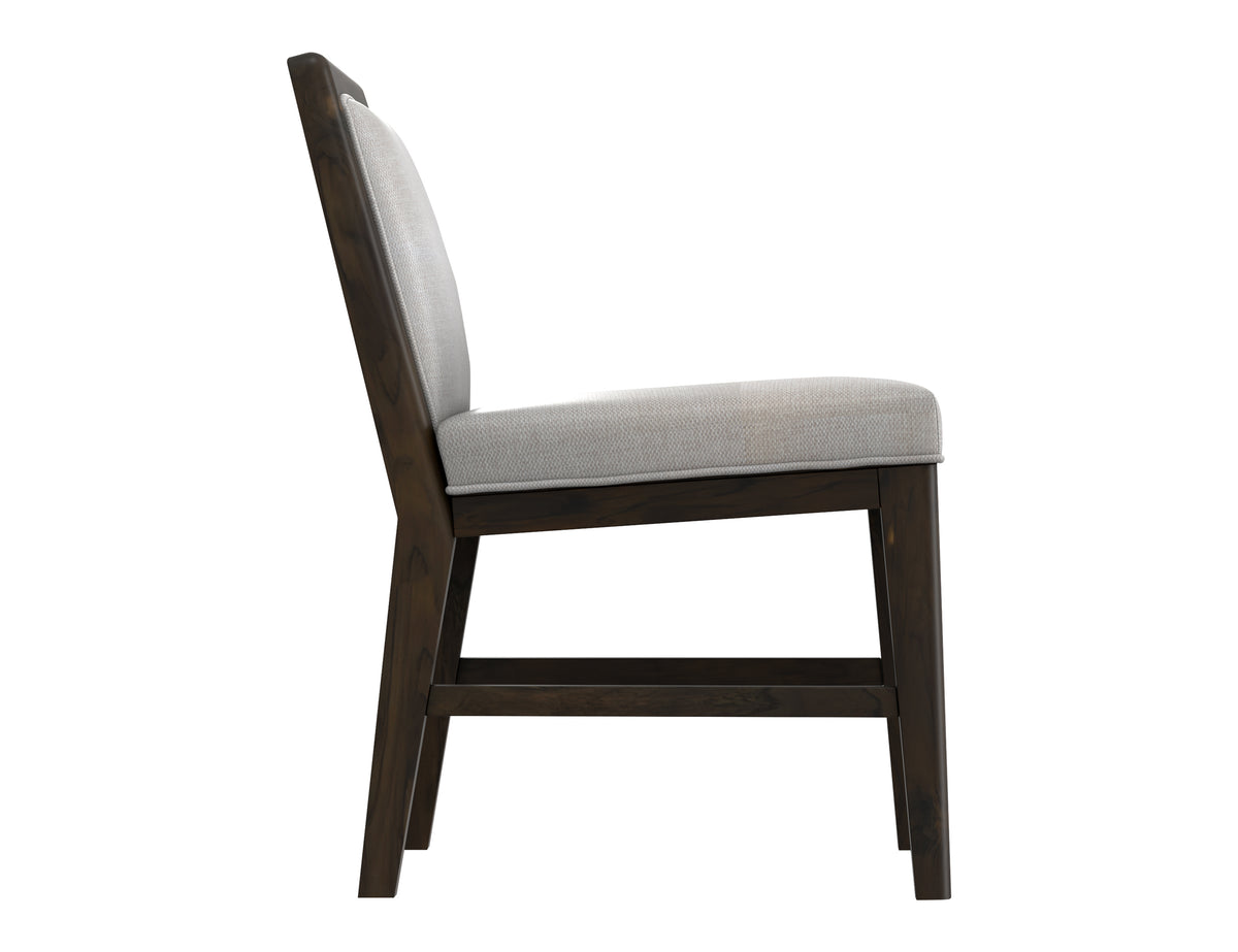 Dark Mezquite Upholstered Chair, Black, Wooden Chair - IFD6631CHU