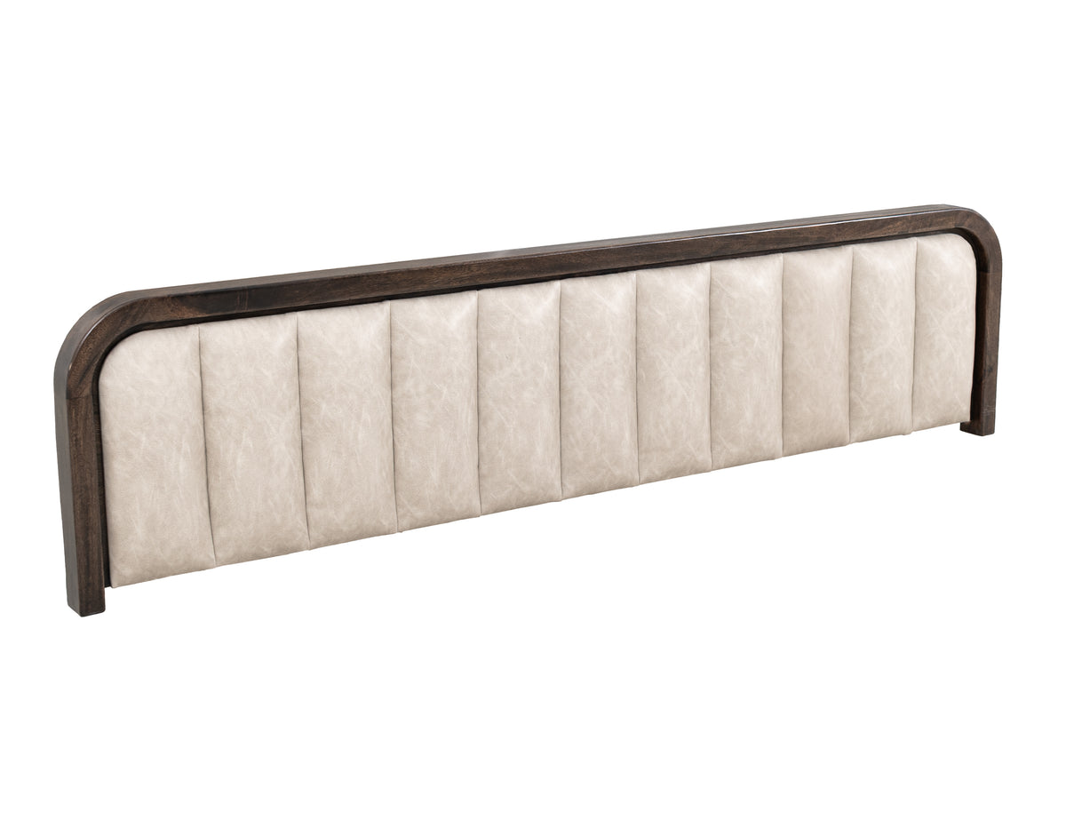 Dark Mezquite Headboard, Black, 5/0 Platform - Mango/Okume & Fabric