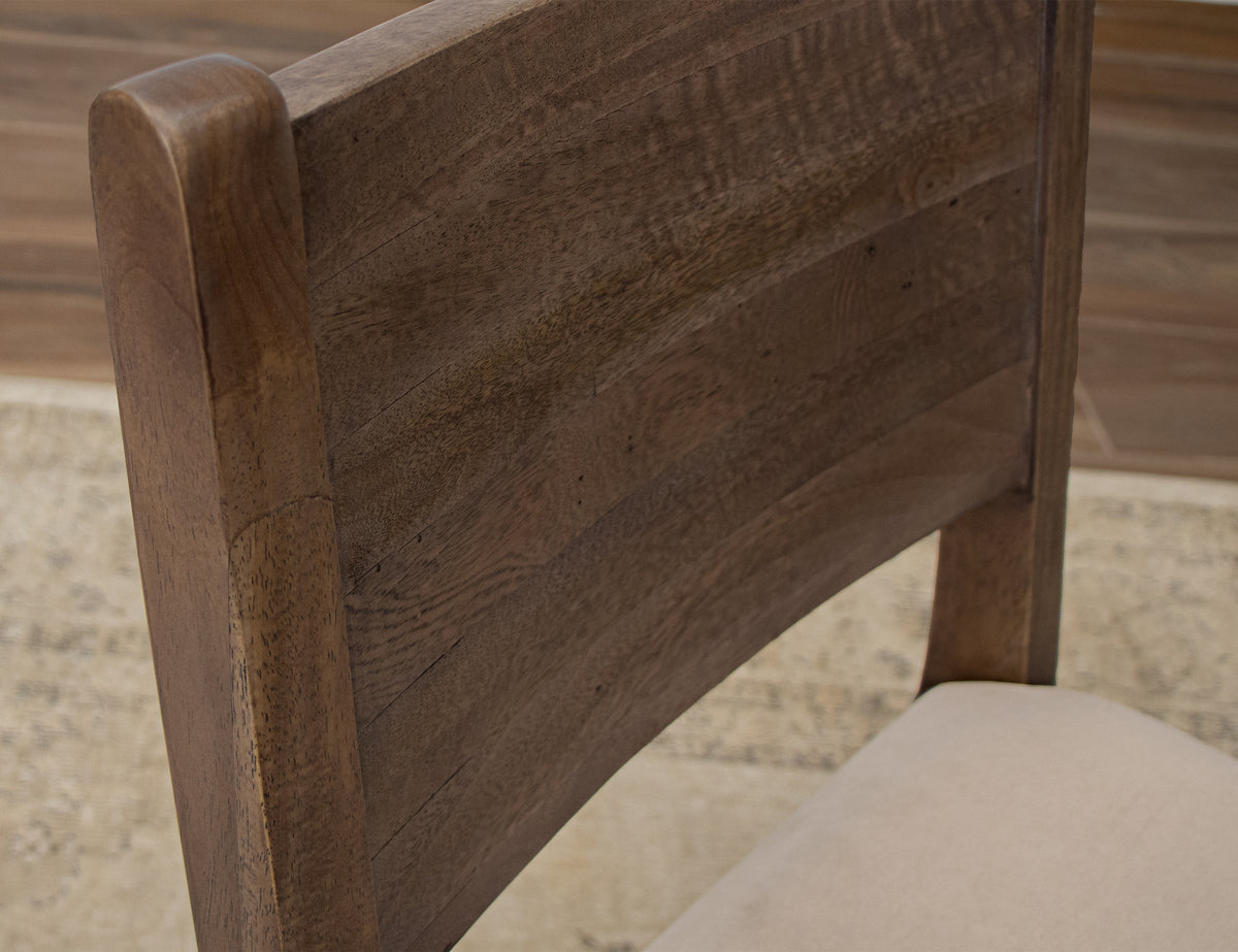 Dark Mezquite Chair, Black, Wooden