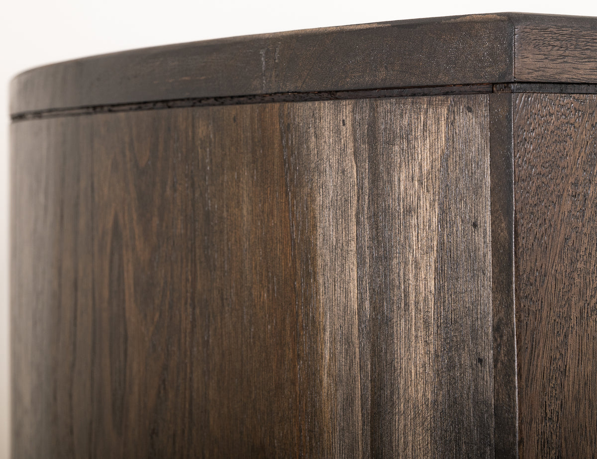 Black Balam Gentleman Chest, Black, 5 Drawer & 2 Door Gentleman's Chest
