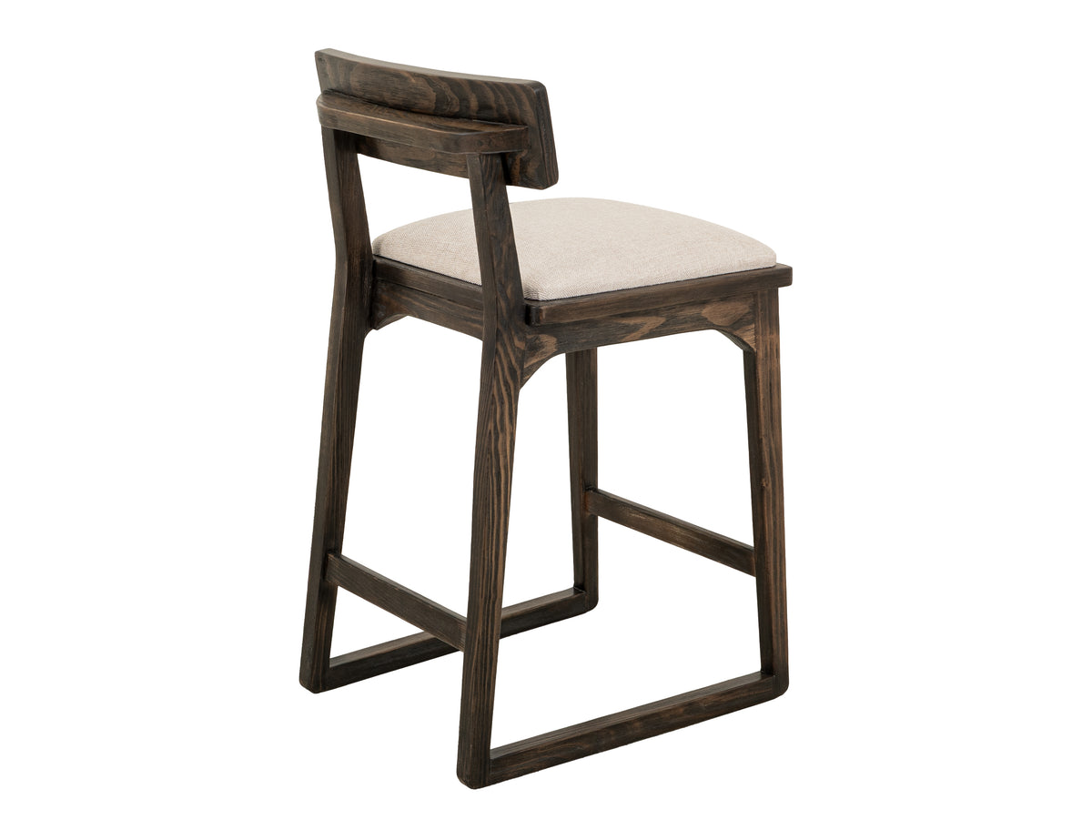 Black Balam Upholstered Barstool, Black, 30" - IUP442-BST30-161