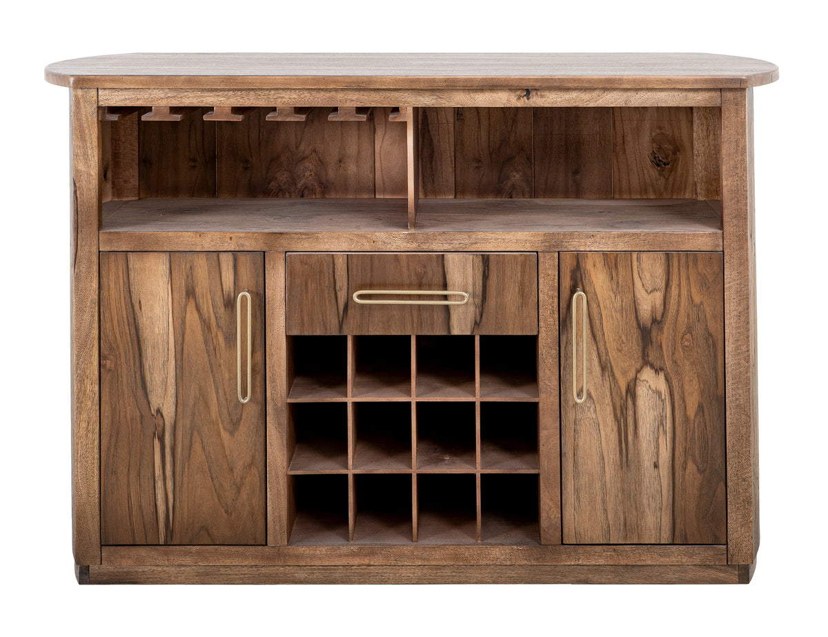 Balam Bar, Brown, 1 Drawer & 2 Door
