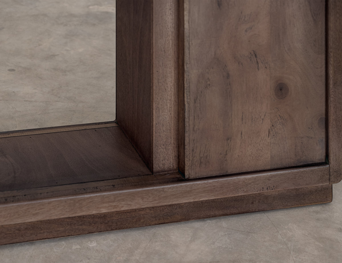 Dark Mezquite Console, Black, Fireplace
