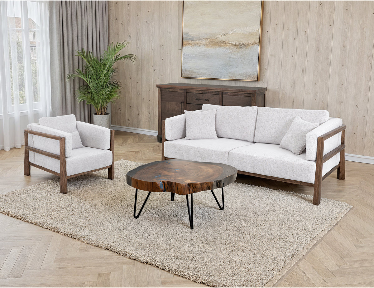 Roots Sofa, Wooden Frame, Upholstered - IUP673-SOF-184