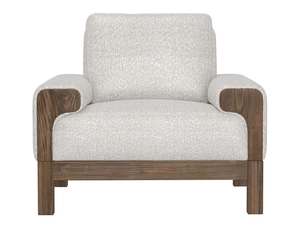 Sedona Armchair, Beige, Wooden Frame & Base - IUP966-ACH-101