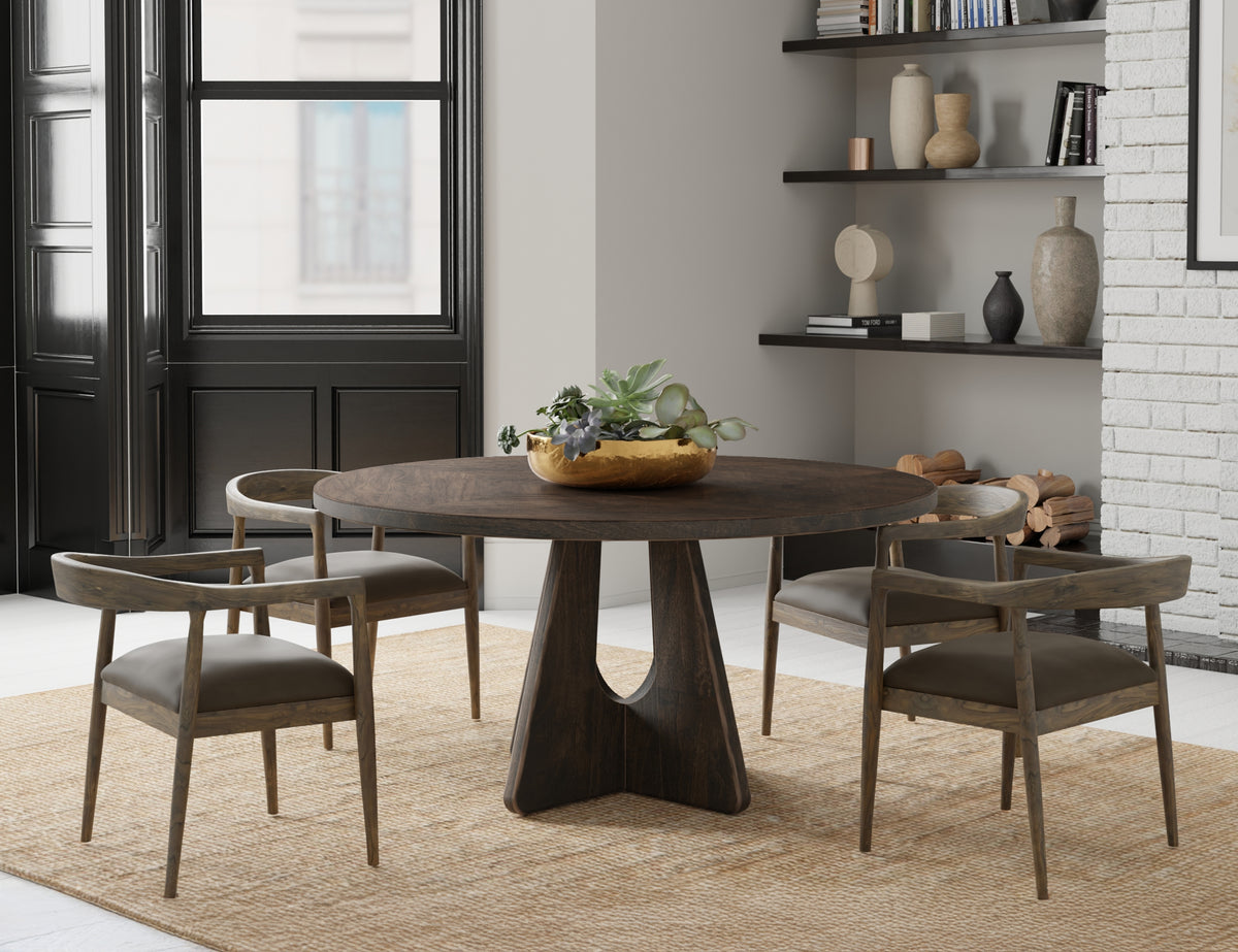 Black Balam Round Table, Black, top