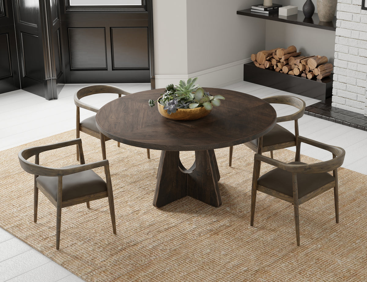 Black Balam Round Table, Black, top