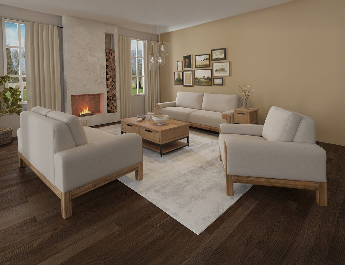 Sedona Armchair, Beige, Wooden Frame & Base - IUP966-ACH-161