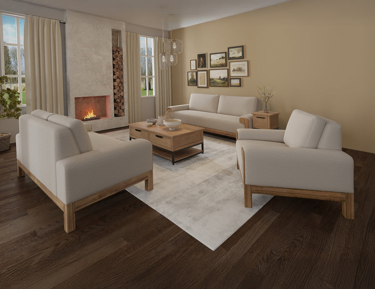 Sedona Armchair, Beige, Wooden Frame & Base - IUP966-ACH-161