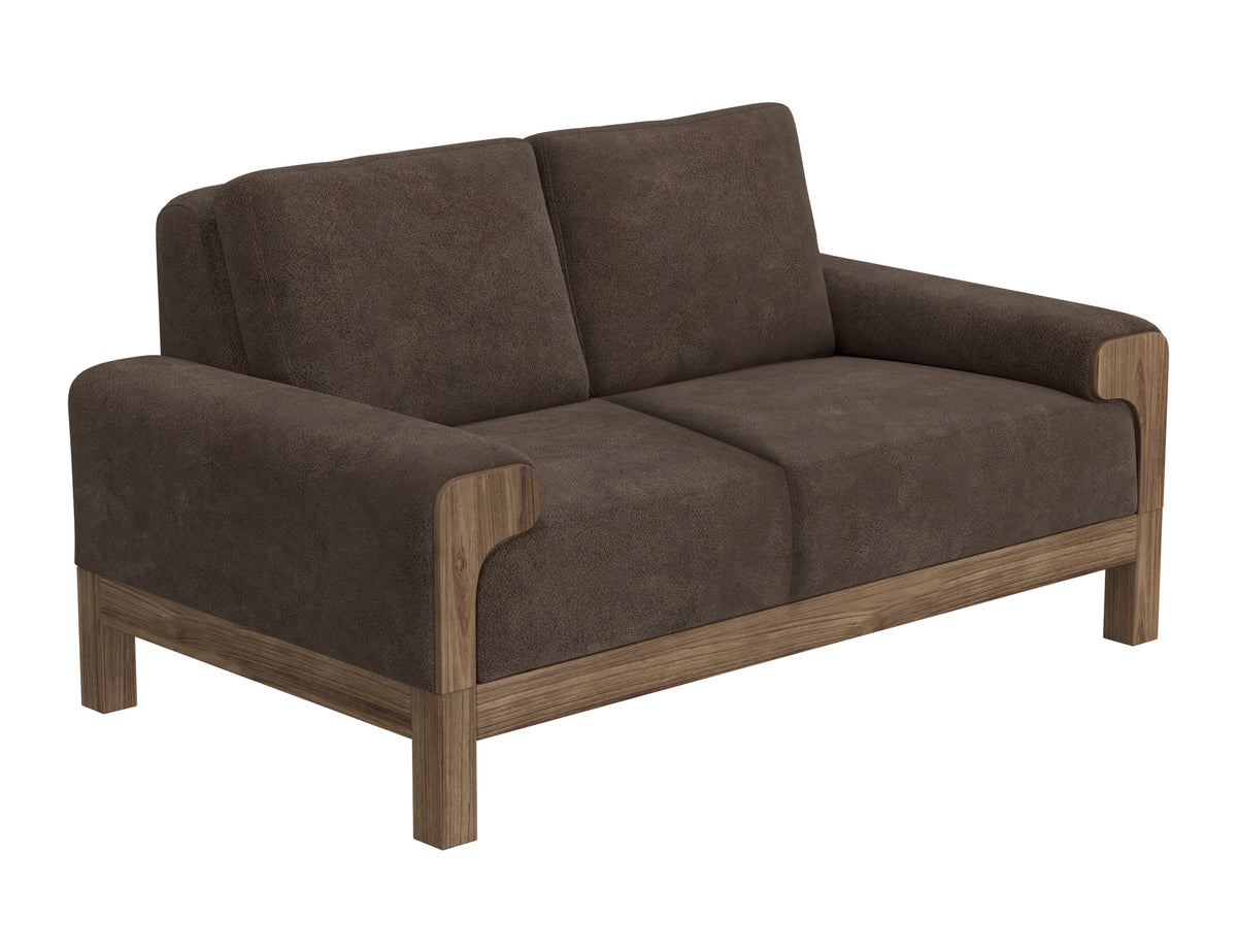 Sedona Loveseat, Brown, Wooden Frame & Base - IUP966-LOV-212