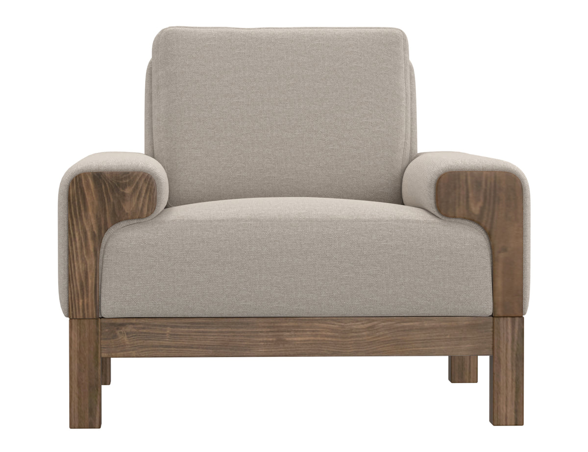 Sedona Armchair, Beige, Wooden Frame & Base - IUP966-ACH-161