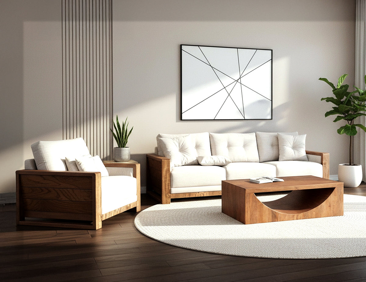 Ancora Sofa, Wooden Frame, Upholstered - IUP325-SOF-101