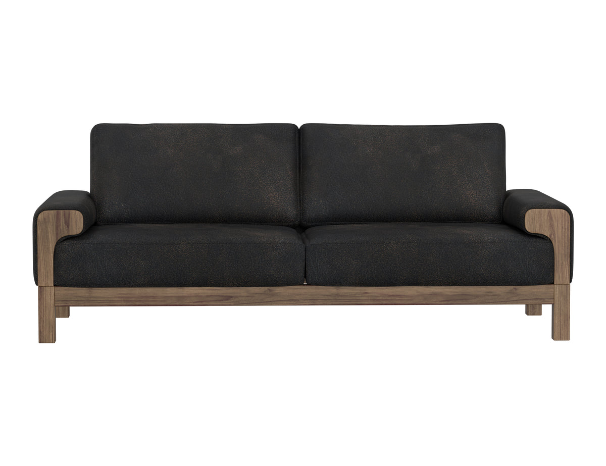 Sedona Sofa, Black, Wooden Frame & Base