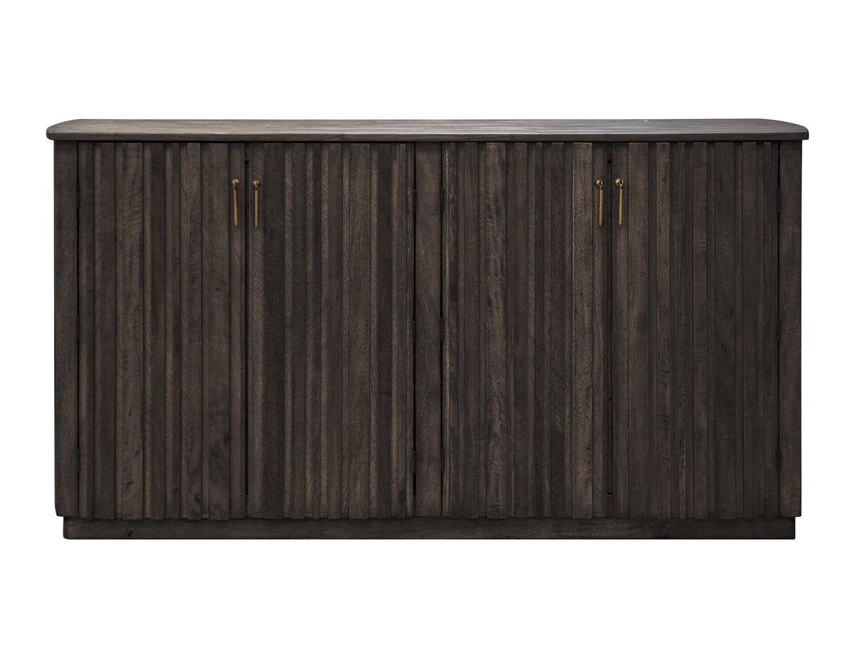 Dark Mezquite Console, Black, 4 Door