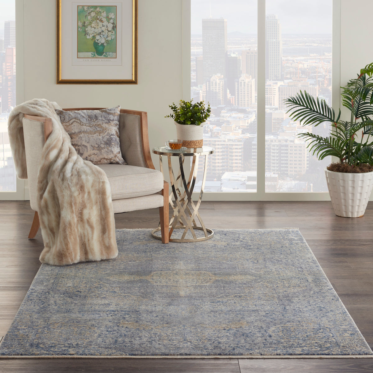 Lustrous Weave LUW04 Blue Grey Rug