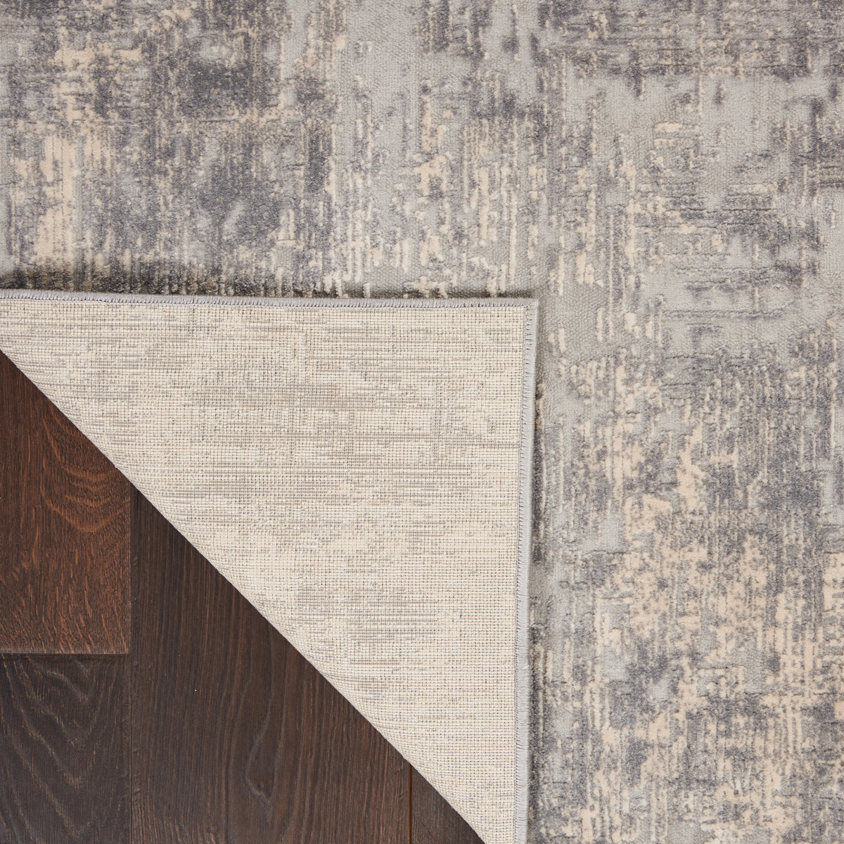 Rustic Textures RUS01 Ivory/Silver Rug