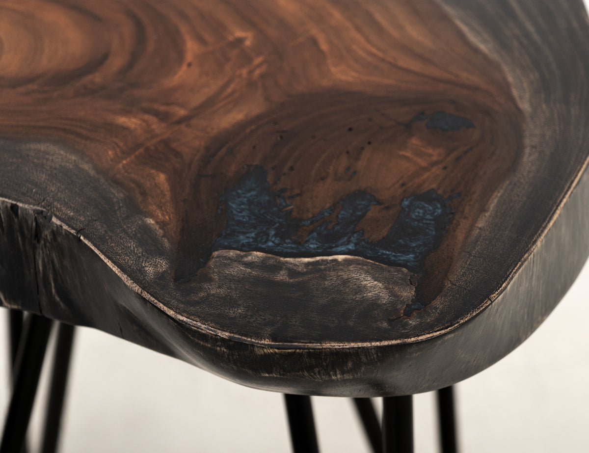 Parota Epoxy Cocktail Table, Live Edge - IFD8351CKTBL