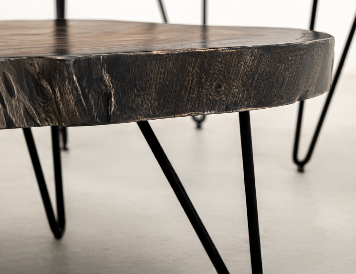 Parota Epoxy Cocktail Table, Live Edge - IFD8351CKTBL