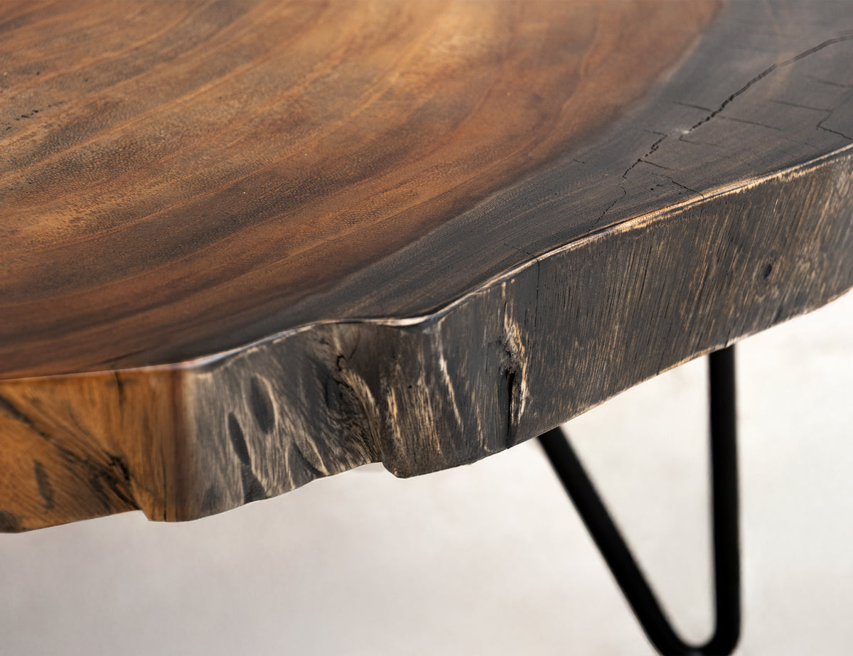 Parota Epoxy Cocktail Table, Live Edge - IFD8351CKTBL
