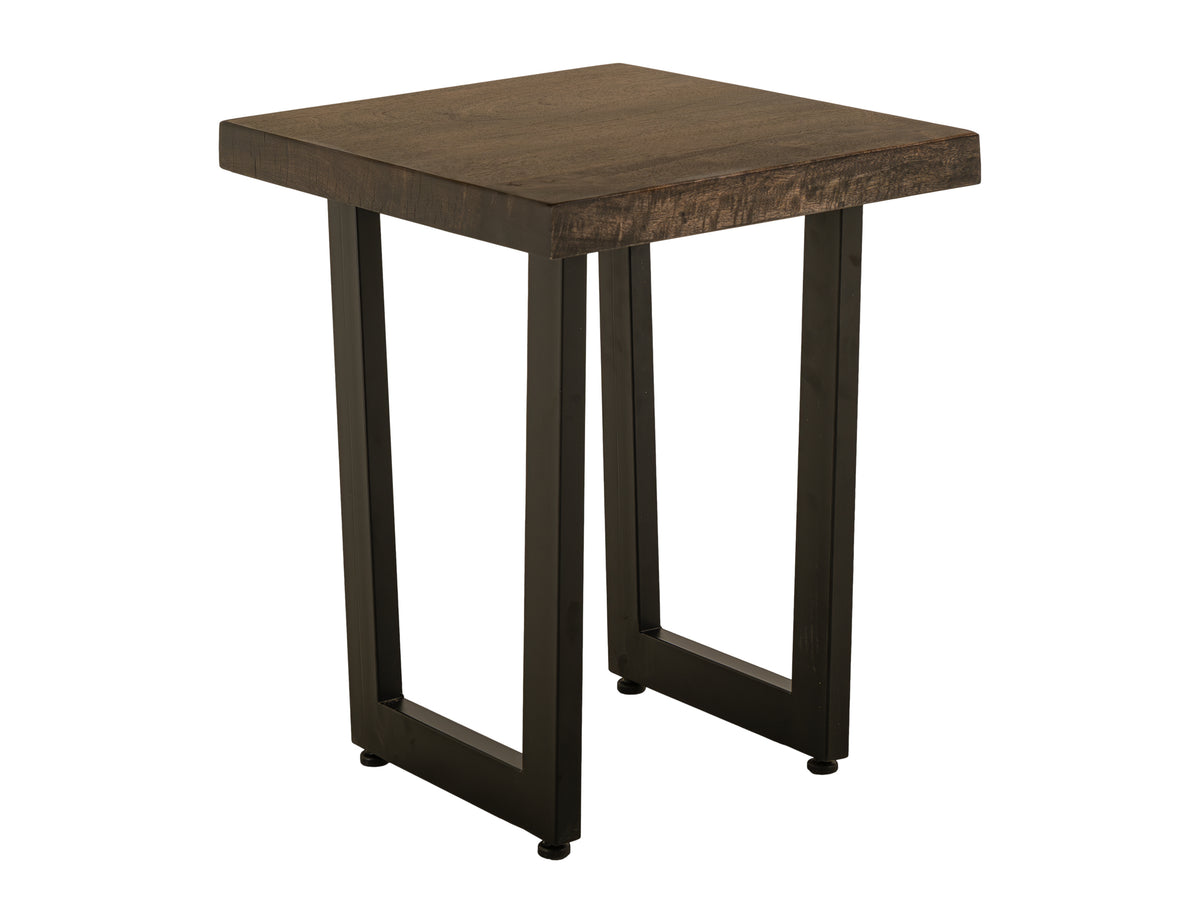 Raramuri Chairside Table, Black - Mango/Melina & Metal