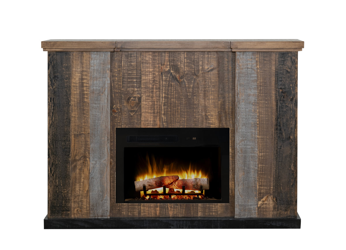 Loft Brown Console, Multicolor, Fireplace