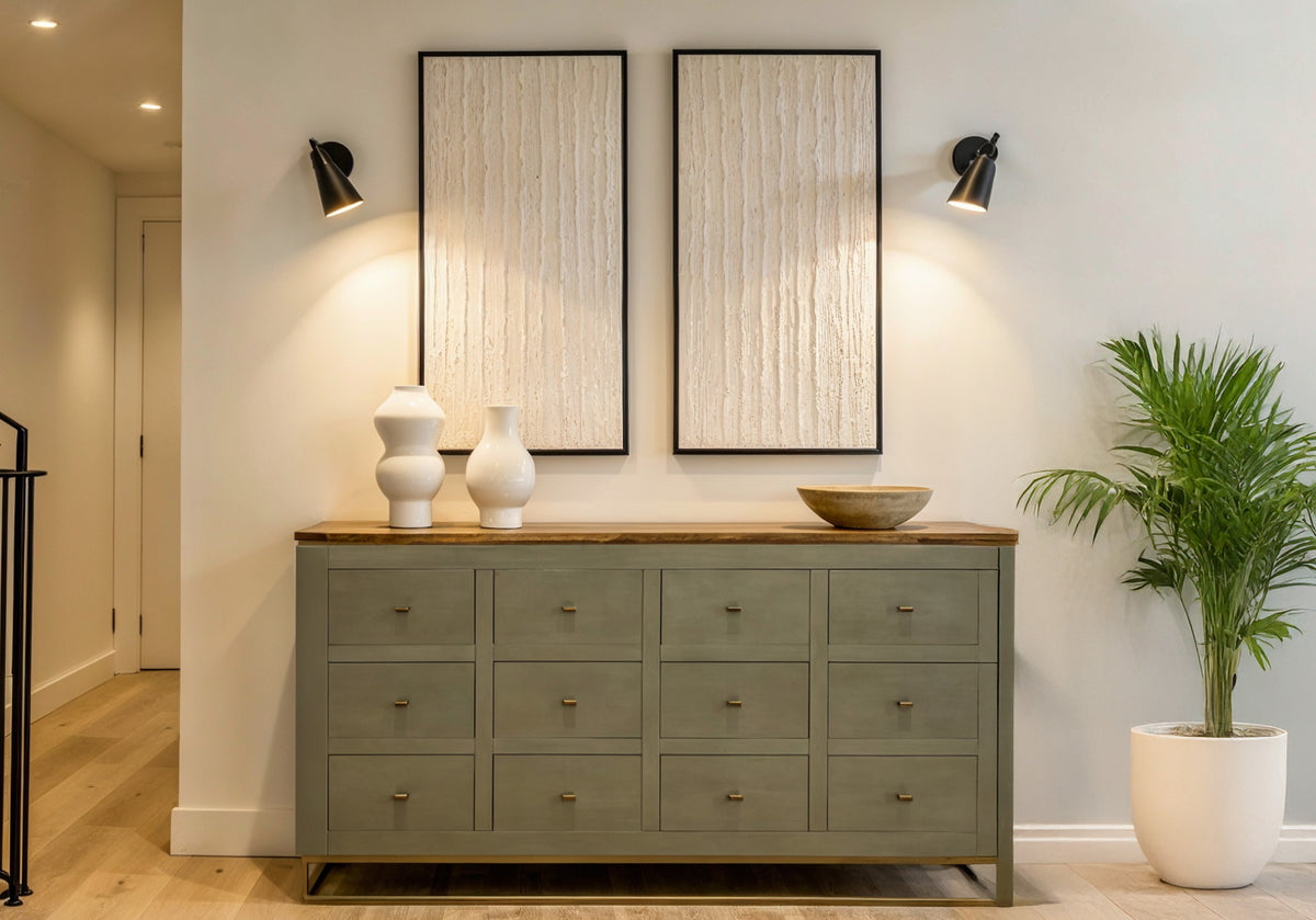 Timber Console, 12 Drawer