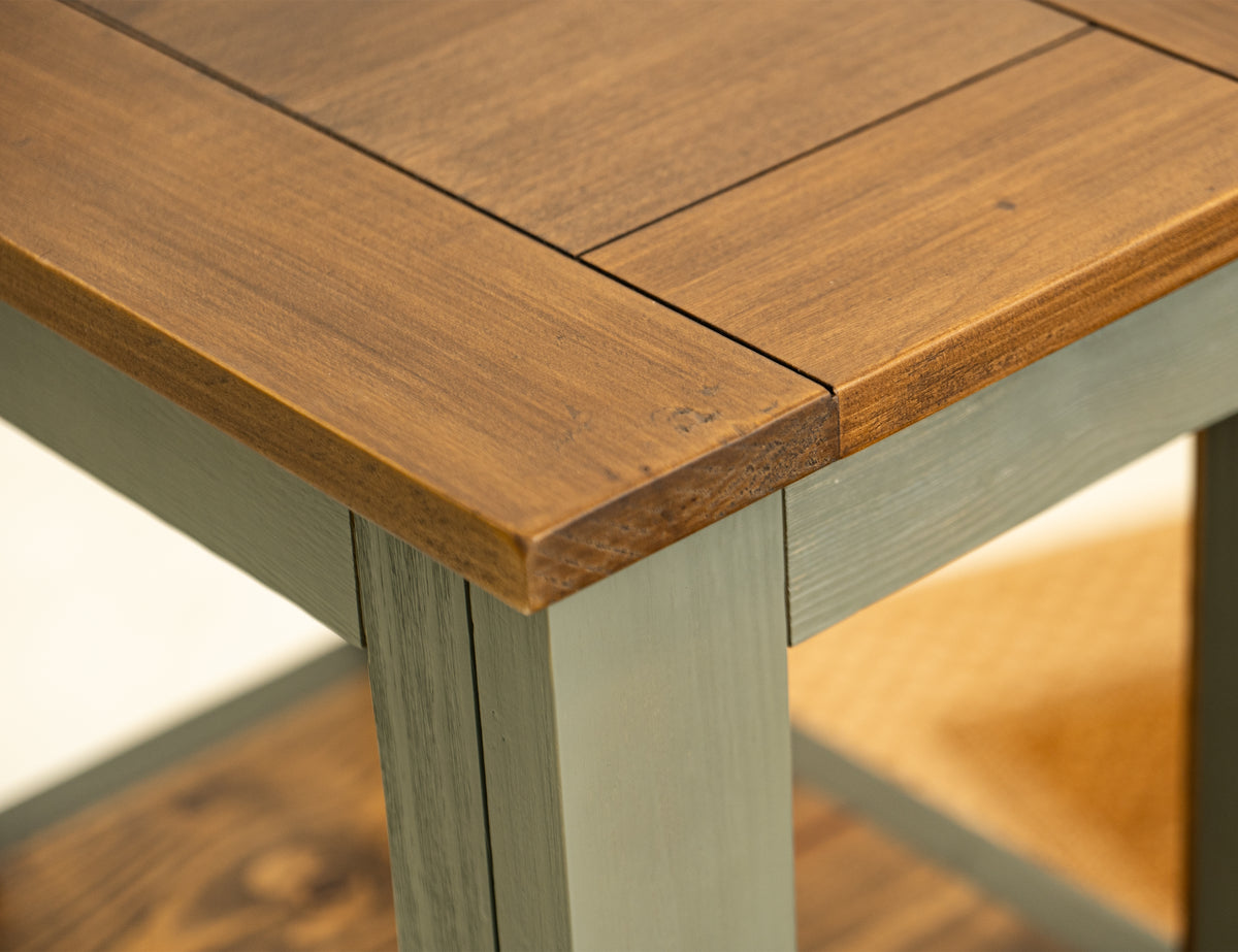 Timber Chairside Table, 1 Drawer, 1 Shelf