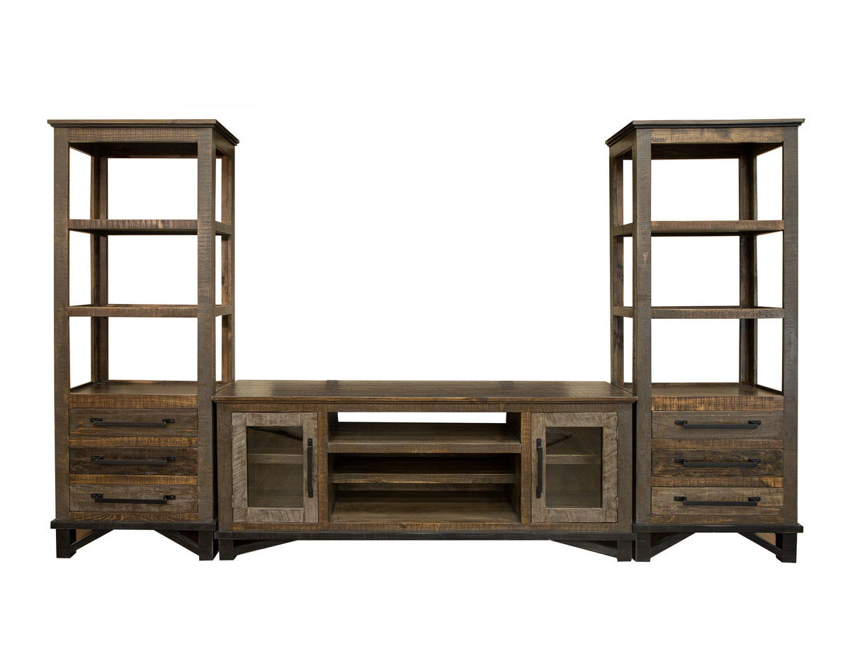 Loft Brown Pier, Multicolor, 3 Drawer Pier / Bookcase