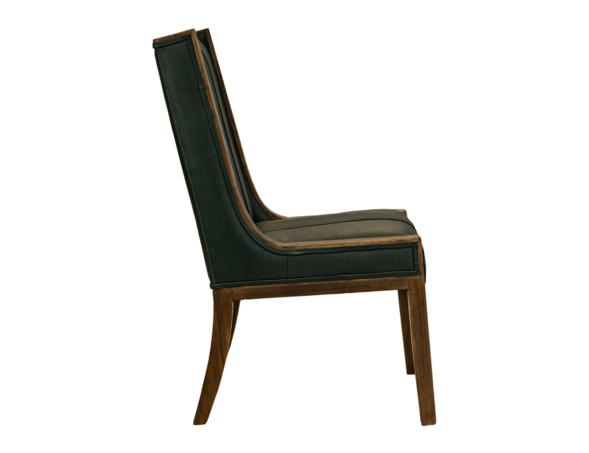 Balam Upholstered Chair, Black, (100% Leather)