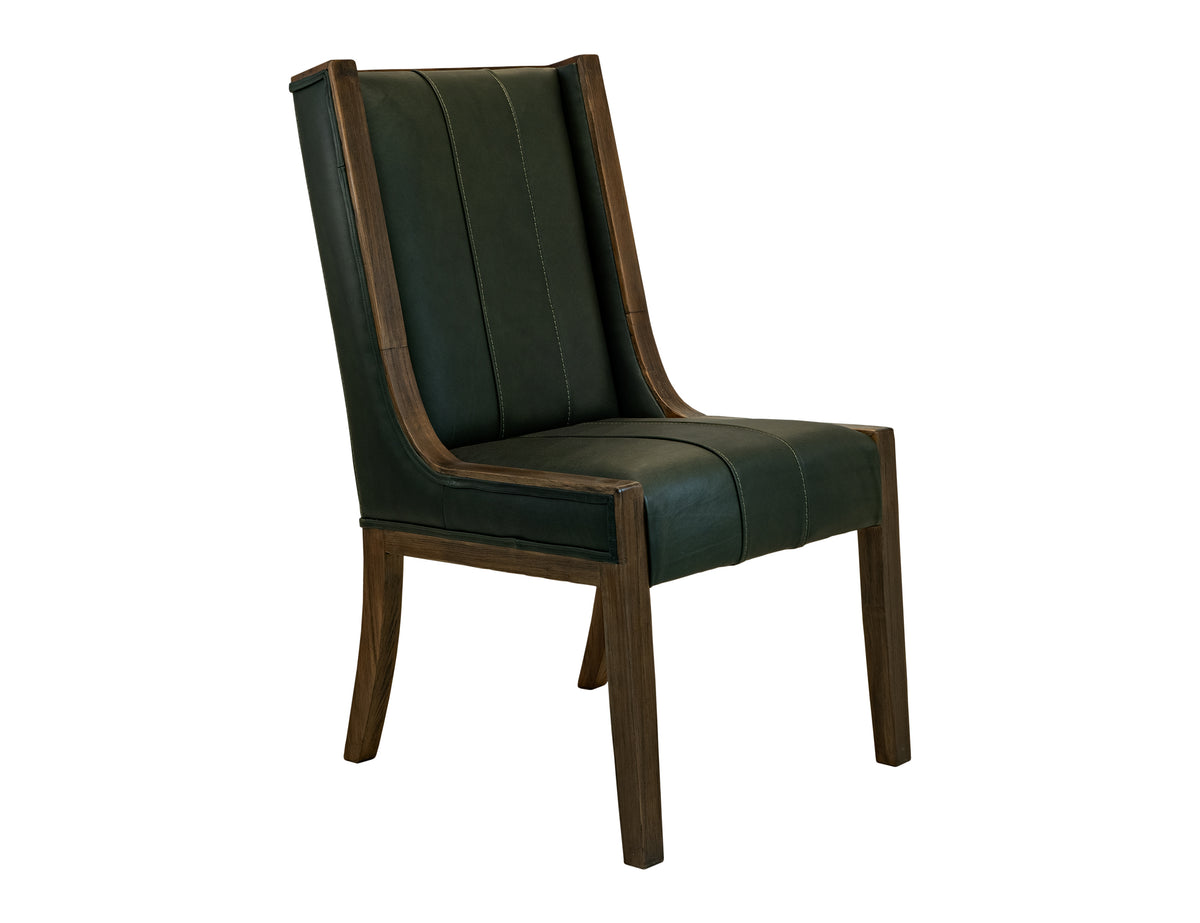 Balam Upholstered Chair, Black, (100% Leather)