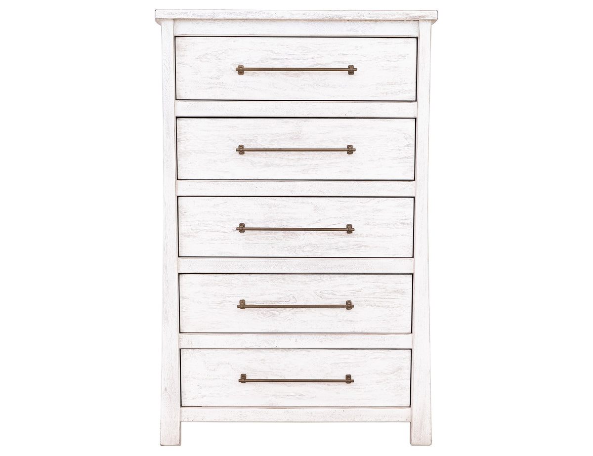 White Roots Chest, 5 Drawer