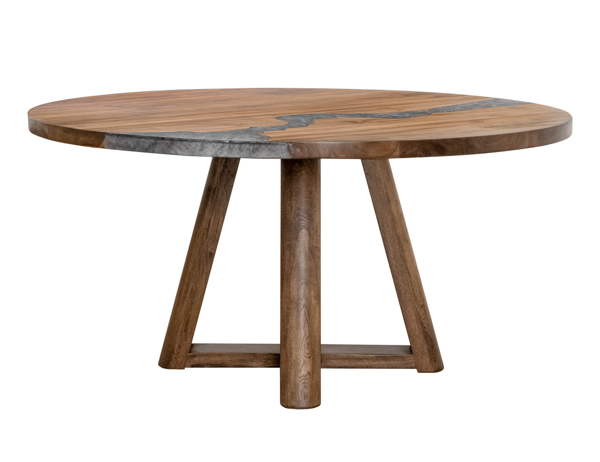 Silver Round Table, Brown, Base